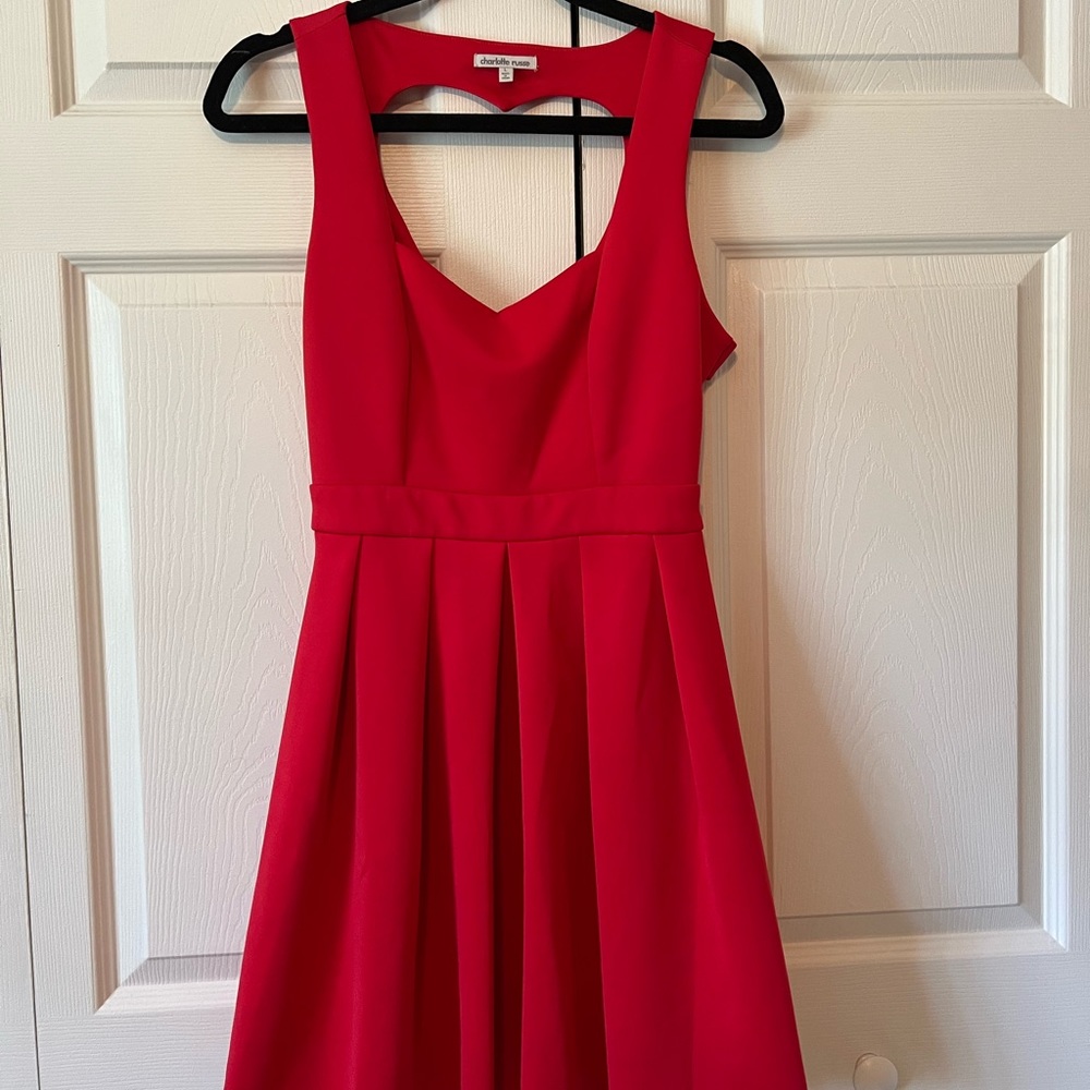 Charlotte Russe short skater dress heart detail